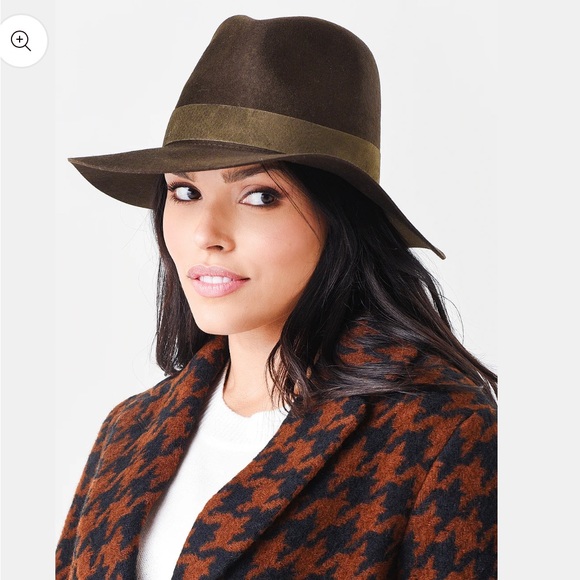 Janessa Leone Auggie Dark Olive Felt Hat - Picture 5 of 7